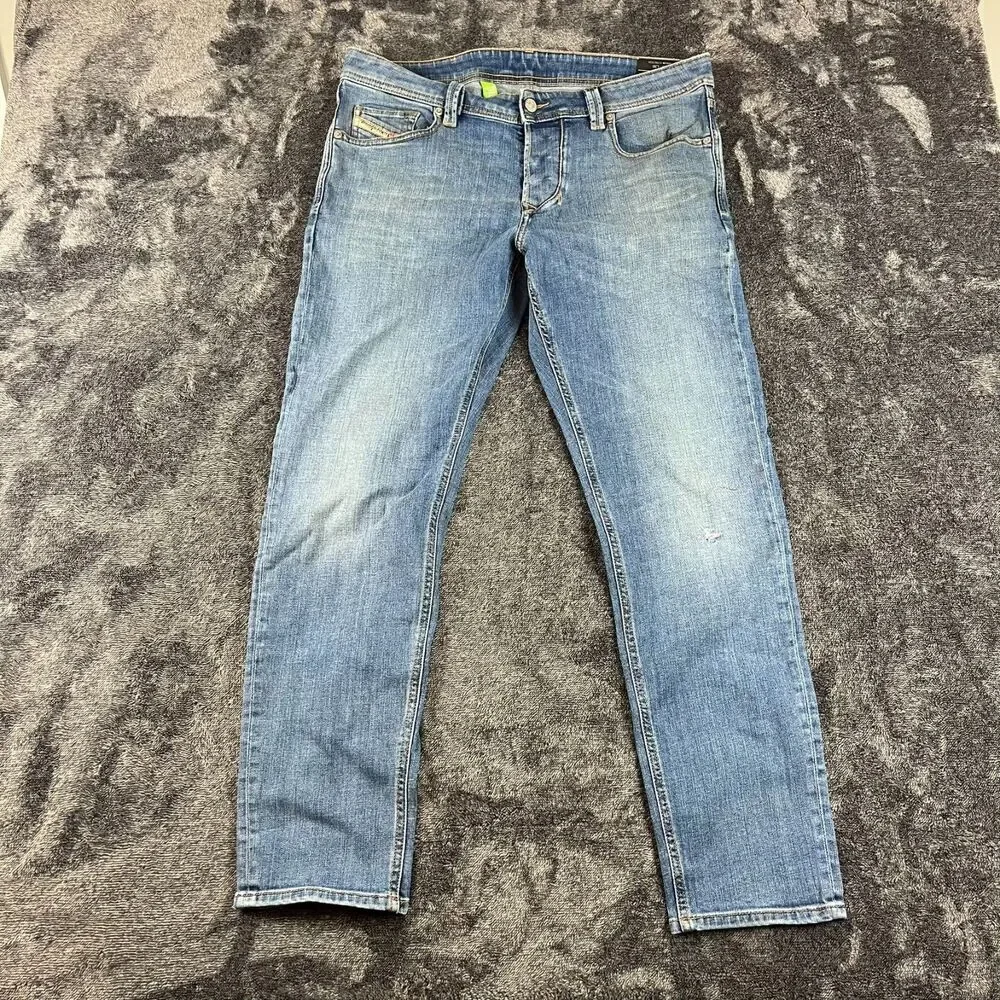 Diesel Larkee-Beex Light Blue Denim Jeans Tapered Men's 33(35X29 Button Fly
